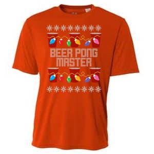 Beer Pong Master Ugly Christmas Sweater Cooling Performance Crew T-Shirt