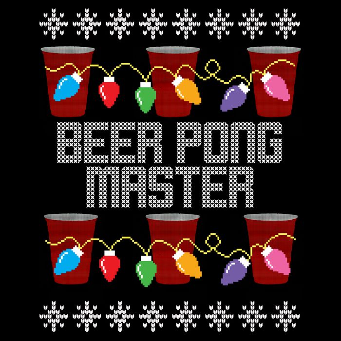 Beer Pong Master Ugly Christmas Sweater USA-Made Doggie Bandana