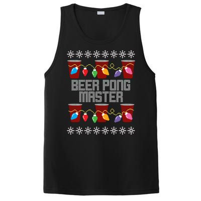 Beer Pong Master Ugly Christmas Sweater PosiCharge Competitor Tank