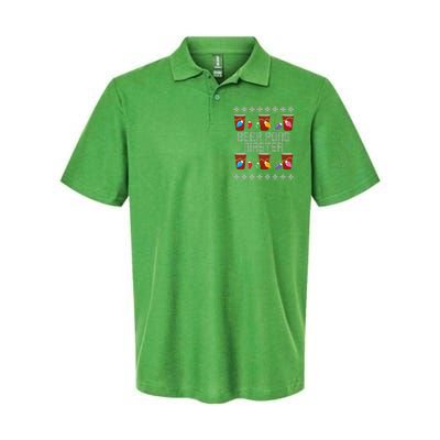 Beer Pong Master Ugly Christmas Sweater Softstyle Adult Sport Polo