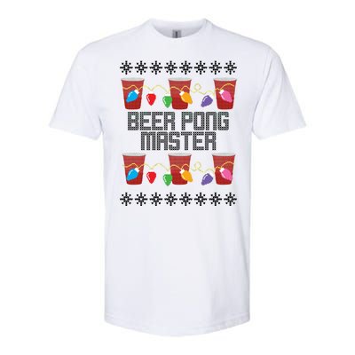 Beer Pong Master Ugly Christmas Sweater Softstyle® CVC T-Shirt