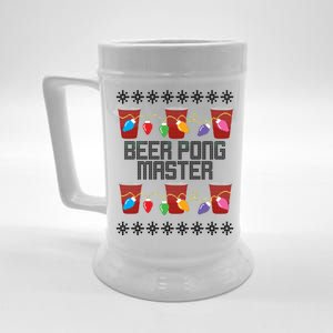 Beer Pong Master Ugly Christmas Sweater Beer Stein