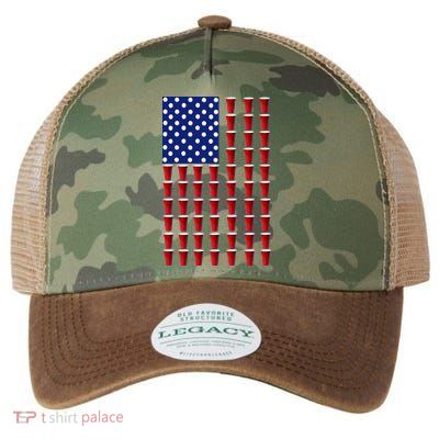 Beer Pong USA American Flag Legacy Tie Dye Trucker Hat