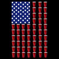 Beer Pong USA American Flag USA-Made Doggie Bandana