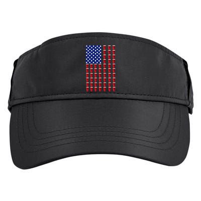 Beer Pong USA American Flag Adult Drive Performance Visor