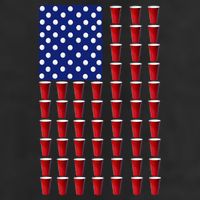 Beer Pong USA American Flag Adult Drive Performance Visor