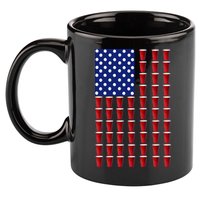 Beer Pong USA American Flag 11oz C Handle Ceramic Mug