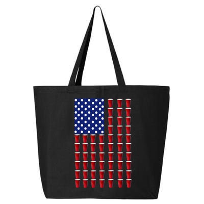 Beer Pong USA American Flag 25L Jumbo Tote