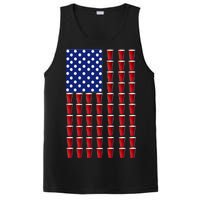 Beer Pong USA American Flag PosiCharge Competitor Tank