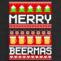 Beer Ugly Christmas Sweater Merry Beermas Adult Drive Performance Visor
