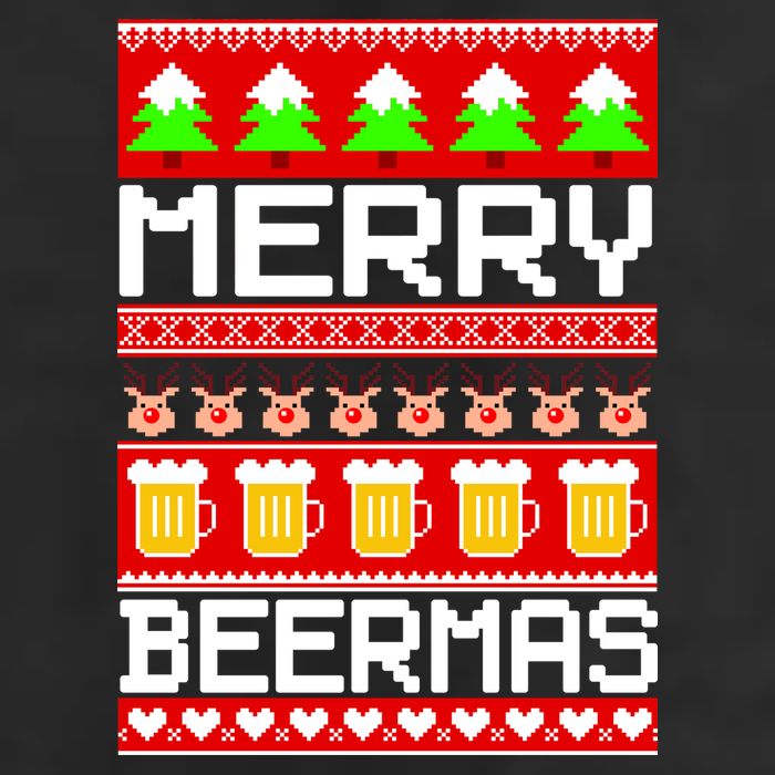 Beer Ugly Christmas Sweater Merry Beermas Adult Drive Performance Visor