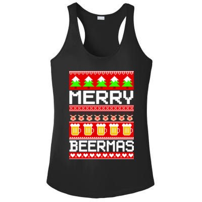 Beer Ugly Christmas Sweater Merry Beermas Ladies PosiCharge Competitor Racerback Tank