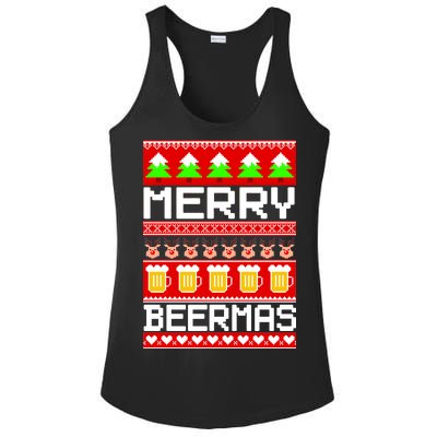 Beer Ugly Christmas Sweater Merry Beermas Ladies PosiCharge Competitor Racerback Tank