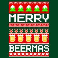 Beer Ugly Christmas Sweater Merry Beermas Cooling Performance Crew T-Shirt