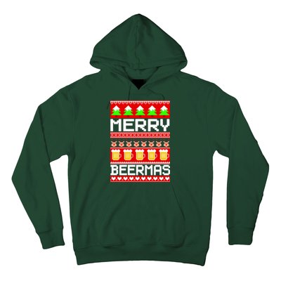 Beer Ugly Christmas Sweater Merry Beermas Hoodie