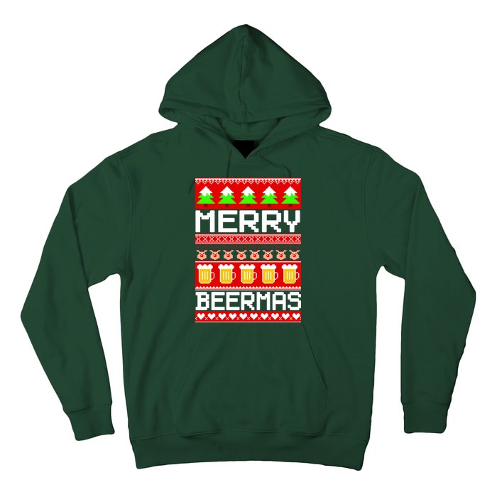 Beer Ugly Christmas Sweater Merry Beermas Hoodie