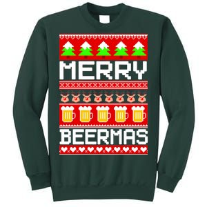 Beer Ugly Christmas Sweater Merry Beermas Sweatshirt