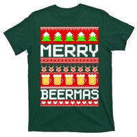 Beer Ugly Christmas Sweater Merry Beermas T-Shirt