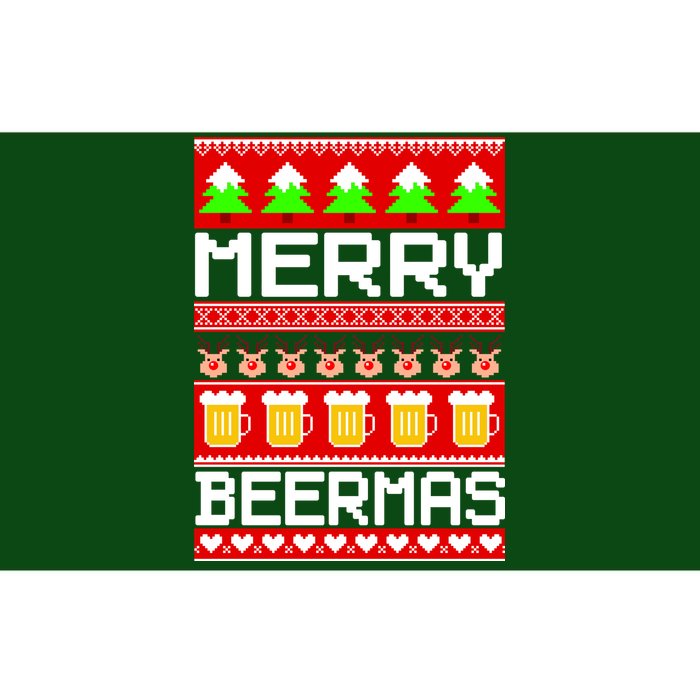 Beer Ugly Christmas Sweater Merry Beermas Bumper Sticker