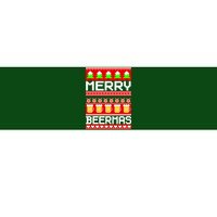 Beer Ugly Christmas Sweater Merry Beermas Bumper Sticker