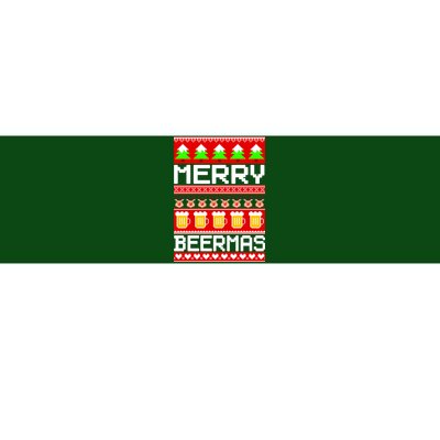 Beer Ugly Christmas Sweater Merry Beermas Bumper Sticker