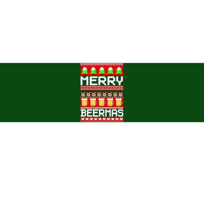 Beer Ugly Christmas Sweater Merry Beermas Bumper Sticker