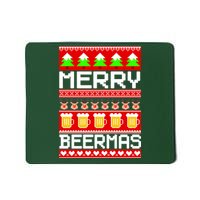 Beer Ugly Christmas Sweater Merry Beermas Mousepad