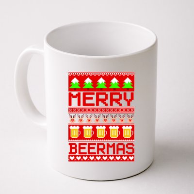 Beer Ugly Christmas Sweater Merry Beermas Coffee Mug