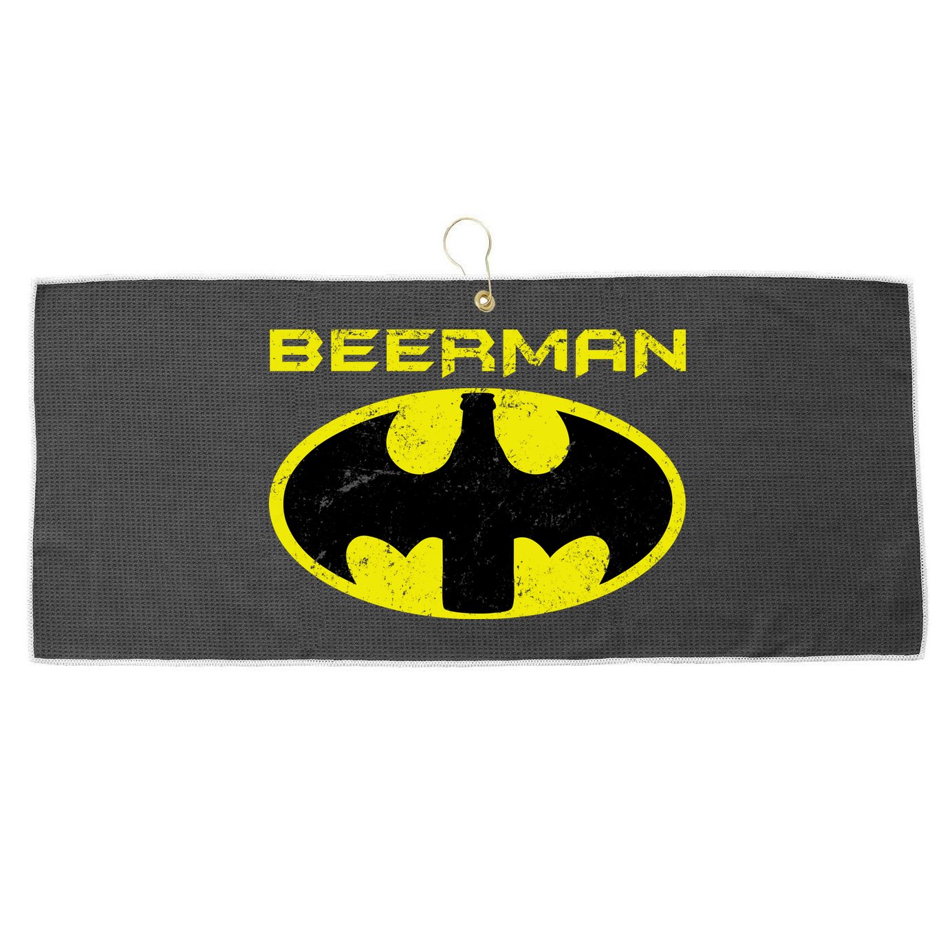 Beerman Large Microfiber Waffle Golf Towel