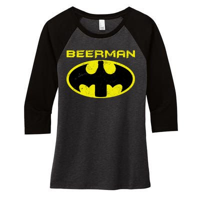 Beerman Women's Tri-Blend 3/4-Sleeve Raglan Shirt