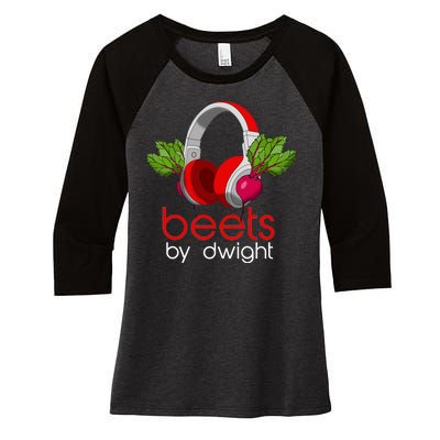 Beets By Dwight Women's Tri-Blend 3/4-Sleeve Raglan Shirt