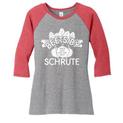 Beets By Schrute Women's Tri-Blend 3/4-Sleeve Raglan Shirt