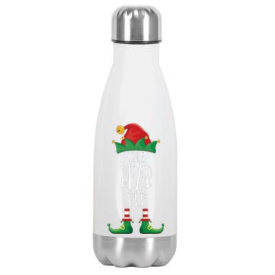 Bear Elf Funny Family Matching Group Christmas Party Elf Stainless Steel Insulated Water Bottle