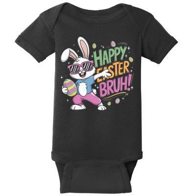 Bruh Easter For Women Rabbit Eggs  Baby Bodysuit