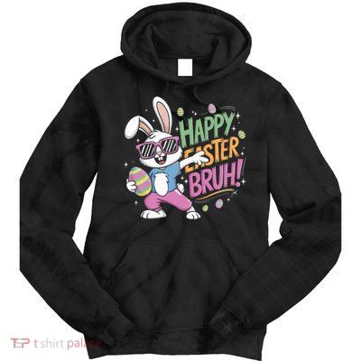 Bruh Easter For Women Rabbit Eggs  Tie Dye Hoodie