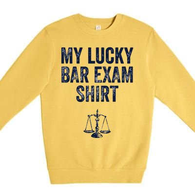 Bar Exam Funny Law School Graduation Gifts For Him Her Premium Crewneck Sweatshirt