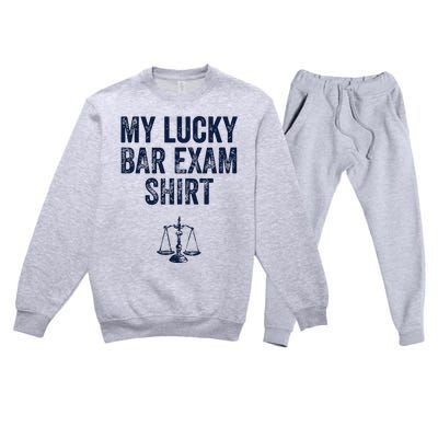 Bar Exam Funny Law School Graduation Gifts For Him Her Premium Crewneck Sweatsuit Set