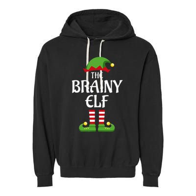 Brainy Elf Family Matching Group Christmas Smart Garment-Dyed Fleece Hoodie