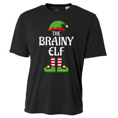 Brainy Elf Family Matching Group Christmas Smart Cooling Performance Crew T-Shirt