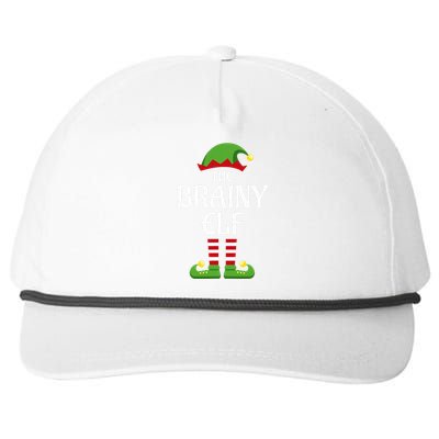 Brainy Elf Family Matching Group Christmas Smart Snapback Five-Panel Rope Hat