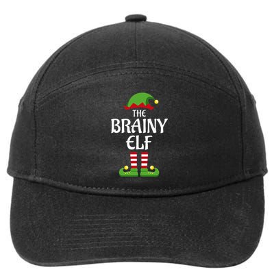 Brainy Elf Family Matching Group Christmas Smart 7-Panel Snapback Hat