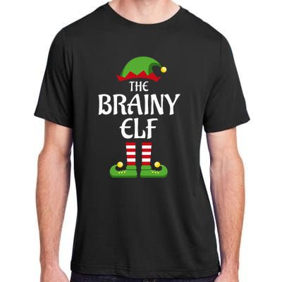 Brainy Elf Family Matching Group Christmas Smart Adult ChromaSoft Performance T-Shirt