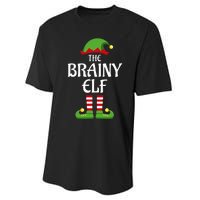 Brainy Elf Family Matching Group Christmas Smart Performance Sprint T-Shirt