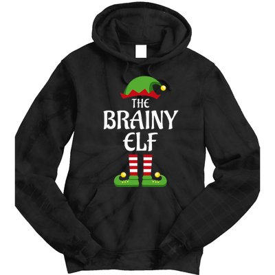 Brainy Elf Family Matching Group Christmas Smart Tie Dye Hoodie