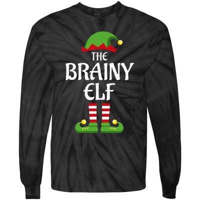 Brainy Elf Family Matching Group Christmas Smart Tie-Dye Long Sleeve Shirt