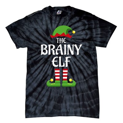 Brainy Elf Family Matching Group Christmas Smart Tie-Dye T-Shirt