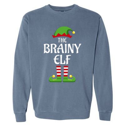 Brainy Elf Family Matching Group Christmas Smart Garment-Dyed Sweatshirt