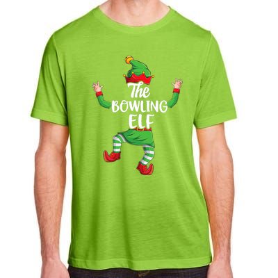 Bowling Elf Family Matching Christmas Pajamas Pjs Xmas Adult ChromaSoft Performance T-Shirt