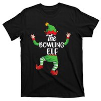 Bowling Elf Family Matching Christmas Pajamas Pjs Xmas T-Shirt