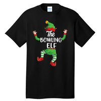 Bowling Elf Family Matching Christmas Pajamas Pjs Xmas Tall T-Shirt